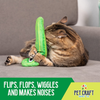 Pet Craft Supply Wiggle Pickle and Shimmy Shark Flipper Flopper Interactive Electric Realistic Flopping Wiggling Moving Fish Potent Catnip and Silvervine Cat Toy