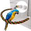 McFeddy Bird Toy Bird Swings Parrot Chew Toy,Pet Hammock Swing Toy,Hanging Bell Small Pet Bird Cage Toy, Suitable for Small Parrots, Macaws, Starlings, Love Birds, Finch and Other Small Birds