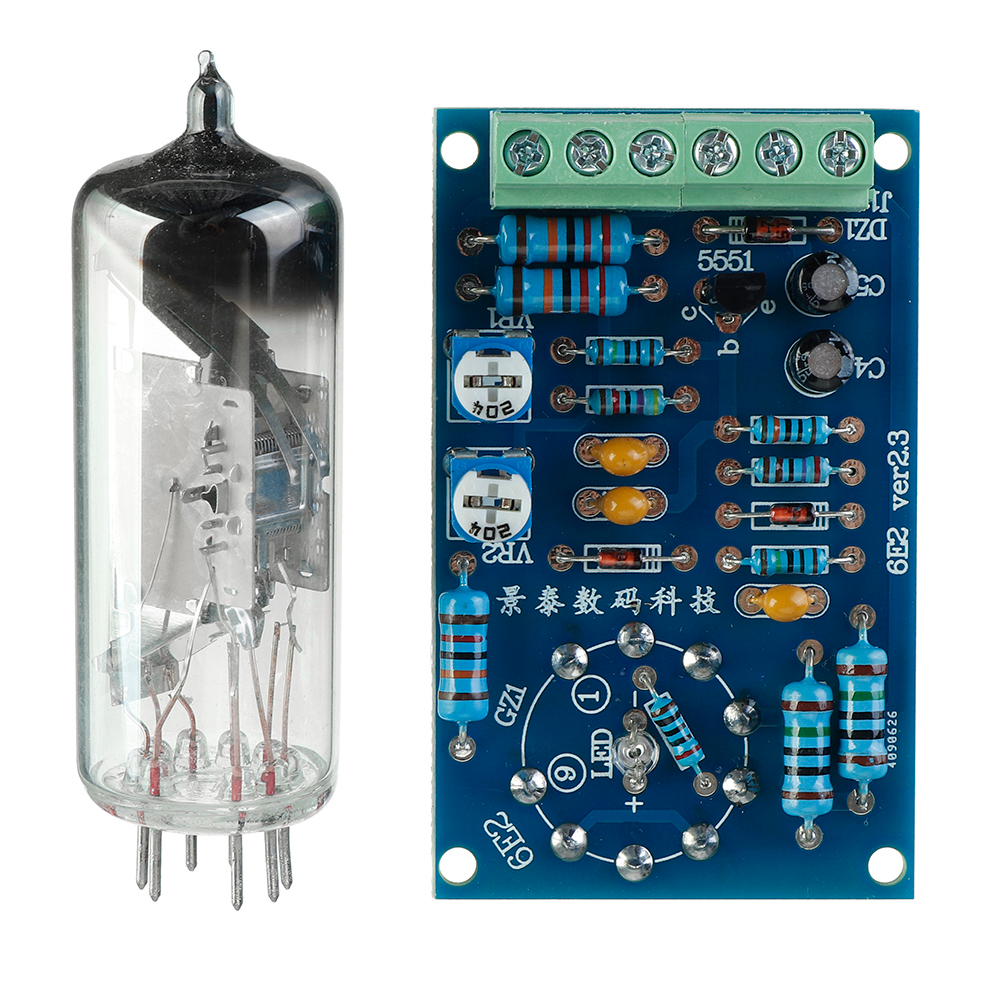 6E2 Indication Meter Audio Level Indicator Level Circuit Board Drive Board Adjustable Sensitivity for Amp Signal Amplifier