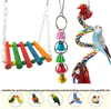 HGjewelry Parrot Bird Toys, Small Bird Cage Accessories for Parakeets, Cockatiel, Macaws, Parrots, Finches, Love Birds Swing Chewing Toys