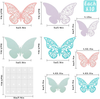 120 Pieces 3D Butterfly Wall Decals Removable Metal Butterflies Wall Sticker House Decoration Kids Room Bedroom Decor