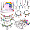 DIY Charm Bracelet Making Kit, Beads For Jewelry Making, Bracelet Kit, Necklace Making, Unicorn Gift, Craft for Girls, Birthday Gift For Girls