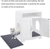 beeNbarks Cat Litter Box Enclosure, Furniture Style Cat Washroom with 2 Entrances, Designed for Quick Assembly Cat House Storage Nightstand, Wooden Pet Crate