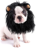 Dog Cat Wig Pet Costumes, Lion Hair Headgear for Small Puppy Cosplay Costume, Black Lion Mane Wig for Dogs Cats Christmas Halloween Costume Clothes Party Festival Fancy Dress Up