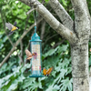 Artlion Hanging Squirrel Proof Bird Feeders for Outside Small Birds with 4 Feeding Pots Garden Backyard