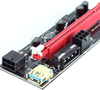 Ziyituod PCIe Riser for Bitcoin Litecoin ETH Coin Mining,VER009S GPU Riser Express Kits 16X to 1X (Dual 6PIN / MOLEX),60cm USB 3.0 Cable VER009S 6PCS