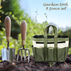 Gardening Tool Tote Bag Vegetable Plant Tool Carrier Bag Wear-Resistant & Reusable 12 Inch Oxford Cloth Tool Organizer Carrier Lawn Yard Pouches, 9-Hole Slot Pockets(Tools Not Included)