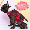 KYEESE Dog Jacket Checked Plaid with Leash Hole for Winter Windproof Soft Lined Dogs Vest Cold Weather Coats with Pockets