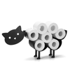 Black Sheep Cat Dog Toilet Roll Holder Bathroom Iron Tissue Roll Storage Stand Toilet Paper Storage Organizer Rack Bathroom Accessories