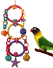 Fetch-It Pets 2 Pack Bird/Parrot Ring Toss & Fiesta Foraging Toys Suitable for Small Parakeets, Cockatiel, Conures, Finches, Budgie, Macaws, Parrots, Love Birds