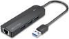 USB Hub, VENTION 3-Port USB 3.0 HUB Ethernet Adapter with RJ45 10/100/1000 Gigabit Network Adapter Compatible with MacBook Mac OS Surface Pro Linux PC 0.5FT