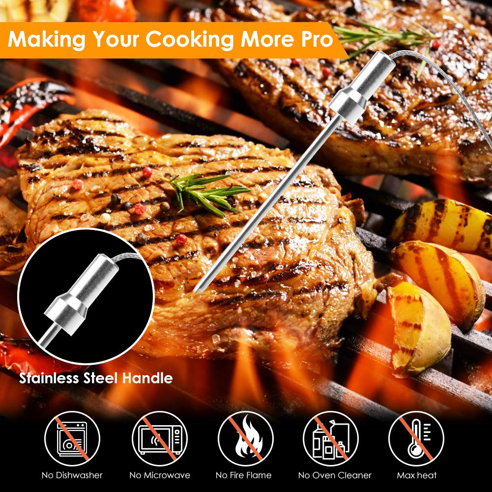 Chugod Grilling BBQ Meat Thermometer Probe - Replacement Temperature P –  Reliable Store