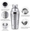 zllgf Stainless Steel Cocktail Shaker Double-Layer Rotatable Cocktail Glass 700Ml Bar Tool Built in Strainer Easy to Open and Close, Easy to Clean