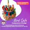 Super Bird SB669 Wicker Foraging Basket Bird Toy with Array of Chewable Toys for Parrots, Medium Size, 10” x 4” x 5”