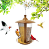 TADYL Garden Iron Bird Feeder, Outdoor Two-in-one Hanging Automatic Metal Hummingbird Bird Feeder, Bird Feeder