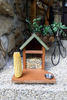 Uncle Dunkels Ultimate Squirrel and Chipmunk Feeder with Multiple Feeding Stations - Corn Holder Nail for Corn on The Cob with Tray and Water Cup - Handcrafted, Solid Pine, Made in The USA