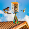 FLYSTAR Bird Foraging Toys - DIY Creative Parrot Feeder Toy Intelligence Growth Cage Acrylic Box Food Holder Toys with Swing Toys for Anchovies, Parakeets, Cockatiel, Conure, Mynah, Macow,etc.