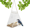 WishDirect Window Bird Feeder with Strong Suction Cups and Hanging Chain, Hanging Bird Feeder for Wild Birds, Clear Acrylic Design for Bird Watching at Home, Perfect for Kids, Elderly, Indoor Pets