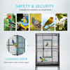 VIVOHOME 54 Inch Wrought Iron Large Bird Flight Cage with Rolling Stand for African Grey Parrot Cockatiel Sun Parakeet Conure Lovebird Canary