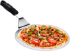 Lomyuq Stainless Steel Round Metal Turning Pizza Peel, 10 Inch Large Pizza Baking Shovel Paddle, Indoor Pizza Oven Accessories