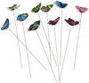 10 Pack Colourful Garden Butterflies On Sticks Miniature Fairy Garden Decoration