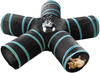 PetierWeit Cat Tunnel Toy 5 Way, Premium 5 Way Collapsible Pet Play Tunnel Tube with Bell for Cats, Puppy, Rabbits, ect