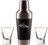 Duck House Denver Broncos Stainless Steel Shaker with 2 PCS Martini Glasses Gift Set