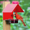 My Eco Glass Mosaic Birds M447-200-R Cottage Bird Feeder Red
