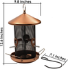 CT DISCOUNT STORE Bronze Colored Finish, All Metal Bird Feeder with 3 lb. Seed Capacity, Ready to use.