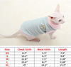 Bonaweite Hairless Cats T-Shirt Dress, Breathable Cat Wear Clothes Vest Shirts for Sphynx, Cornish Rex, Devon Rex, Peterbald