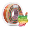 3D Printer Filament, Color Change Rainbow PLA Filament 1.75 mm Dimensional Accuracy +/- 0.02 mm, 1 KG Spool, PLA Rainbow Multicolor