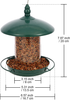 Uswanderers Bird Feeder for Outside,Bird Feeder with Steel Hanger Waterproof Great for attracting Wild Birds,Squirrel Proof Bird feeders,Bird Feeder for Small Birds,0.8lb Bird Seed Capacity.Green