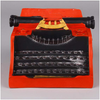 LUCKFY Vintage Typewriter Model, Black and Red Manual Typewriter Typewriter Keyboard for Birthday Christmas Festival Gifts Photography Props