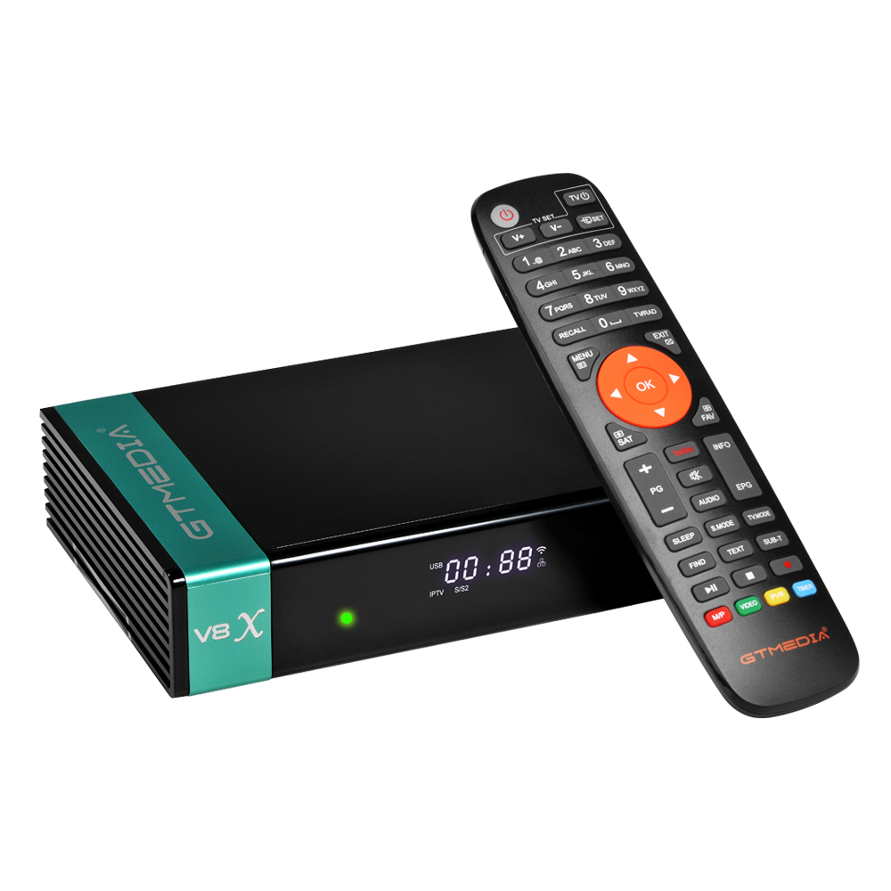 GTMEDIA V8X DVB-S/S2/S2X 1080P HD Satellite TV Signal Receiver Set-Top Box H.265 Built-In 2.4G WIFI Support CA Card Support IPTV Online Movie