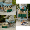 Folding Gardening Stool Tote Bag with Multiple Pockets Garden Tool Organizer Seat