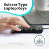 Perixx PPD-202 Wired 19 Keys Slim Numeric Keypad, Big Print Font, Silent Notebook Scissor Key Number Keypad with Tab Key and Num Lock, Black
