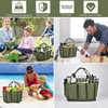 Hovico Garden Tote Bag, Gardening Organizer with Deep Pockets for Gardener Regular Size Tools, Canvas Heavy-duty Garden Tote for Keeping Gardening Kit and Necessities