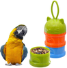 Bettli Bird Feeder Cups Portable Water Food Treat Box Container for Parrot Bird Travel Carrier FA (cat)