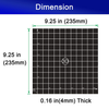 3D Printer Glass Bed 235mm x 235mm x 4.0mm - Print Platform with Built-in Millimeter Coordinates | Compatible with Ender-3, Ender Pro, Ender-3X, Ender-5, Geeetech A10, Disway DC-01, CR-20/Pro