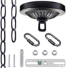 ECUDIS Light Fixture Canopy Kit, 5 Inches Diameter and 6 Feet Pendant Light Chain Includes Mounting Hardware for Chandelier or Swag Light Fixtures, Max Fixture Load of 50 Pounds (Black)