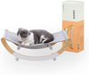 Cat Hammock, Pet Bed, Solid Wood Fancy Kitty Swing, 2 in 1 Chair and Hammocks, Cats Resting Bed with Durable Wooden Frame