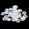 RAYNAG 90 Set Plastic Snap Fasteners Buttons Invisible Sewing On Snap Buttons Kit, 10mm Fasteners for Bibs Diapers Crafts Shirts Clothing, Clear