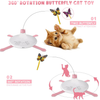 ideapro Interactive Cat Toys for Indoor Cats, Automatic Rotation Butterfly Cat Toys with Adjustable Times and Speeds, Funny Exercise Kitten Toys with Butterfly Replacement