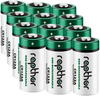 Rapthor CR123A Lithium Batteries 3V 1650mAh, 12 Pack CR17345 High Power 123 Photo Battery PTC Protected for Cameras Flashlight Alarm Smart Sensors (Non-Rechargeable, Not for Arlo) (Pack of 12)