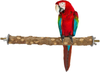 Blue Mars Bird Parrot Perch,Natural Wood Bird Perch Stand for Bird Carrier and Bird Cage with 2 Screw Holder