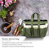 Gardening Tool Tote Bag Vegetable Plant Tool Carrier Bag Wear-Resistant & Reusable 12 Inch Oxford Cloth Tool Organizer Carrier Lawn Yard Pouches, 9-Hole Slot Pockets(Tools Not Included)