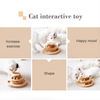 Cat Supplies Funny Roller Cat Toy-Double Layer Wooden Track Balls Turntable for Kitty Cat Gifts for Your Cats