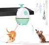 APPLYSU Interactive Cat Toys for Indoor Cats, 2 in 1 Laser Toys and Feather Toys, Automatic Cat Laser Toys Irregular Operation, Pet Exercise Toys, with Feather and Bell Ribbon Replacement