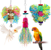 BWOGUE Bird Chewing Toys Parrot Shredder Toy Shred Foraging Hanging Cage Toy for Conure Cockatiel African Grey Amazon (3 Pack)