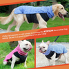 KOESON Reversible Dog Winter Jacket, Windproof Dog Cold Weather Coat Padded Vest for Small, Medium & Large Dogs, Dog Outwear for Winter Outdoor Activity Pet Warming Apparel with Leash Hole